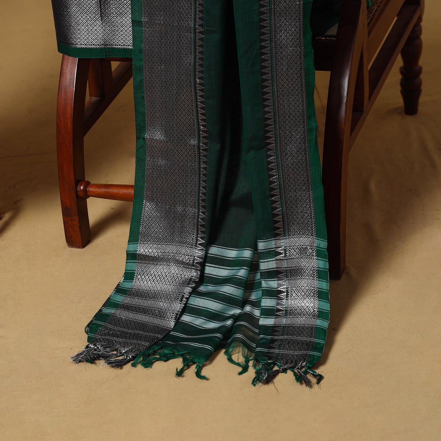 Dharwad cotton 3pc unstitched dress material with border 58