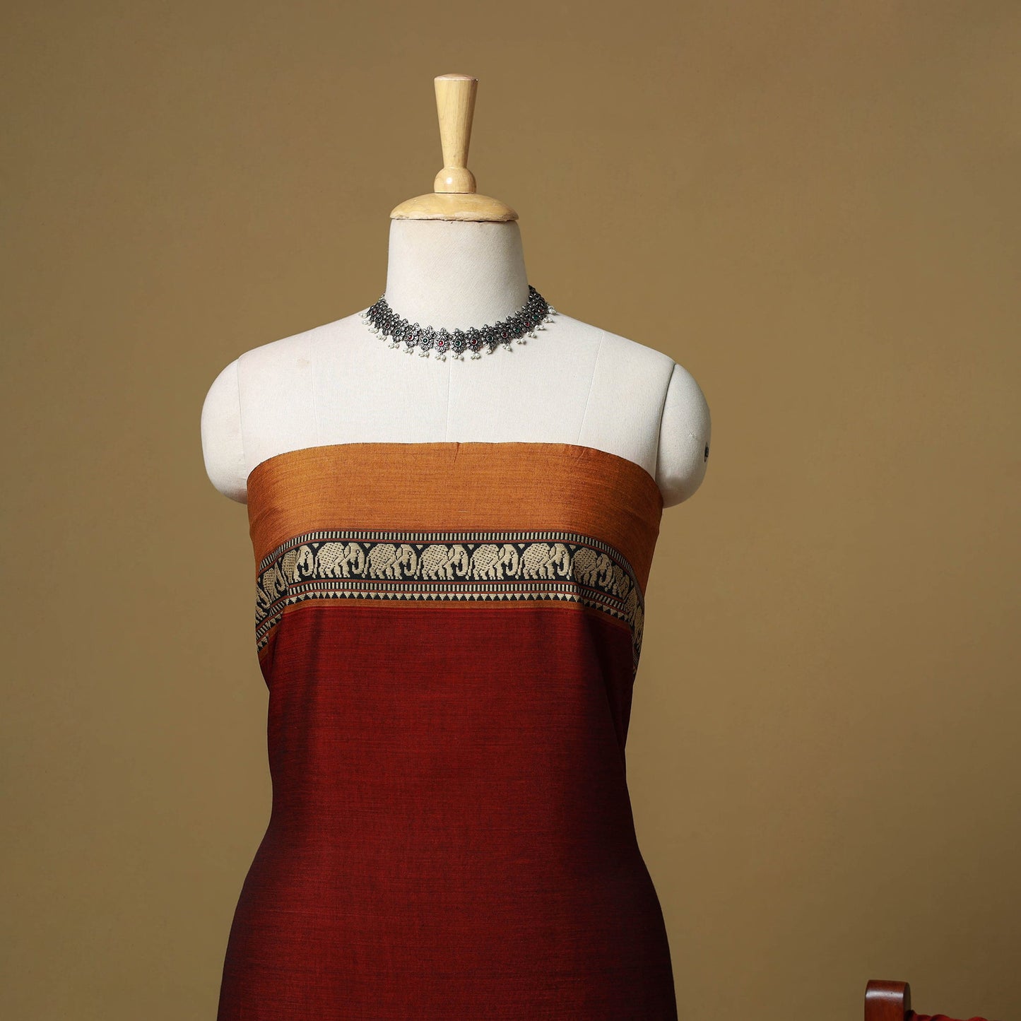 Dharwad cotton 3pc unstitched dress material with border 58