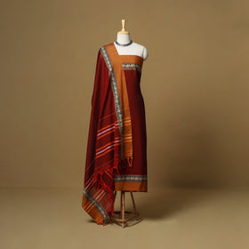 Dharwad cotton 3pc unstitched dress material with border 58