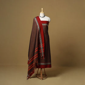 Dharwad cotton 3pc unstitched dress material with border 59