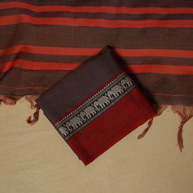 Dharwad cotton 3pc unstitched dress material with border 59