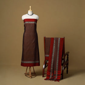 Dharwad cotton 3pc unstitched dress material with border 59