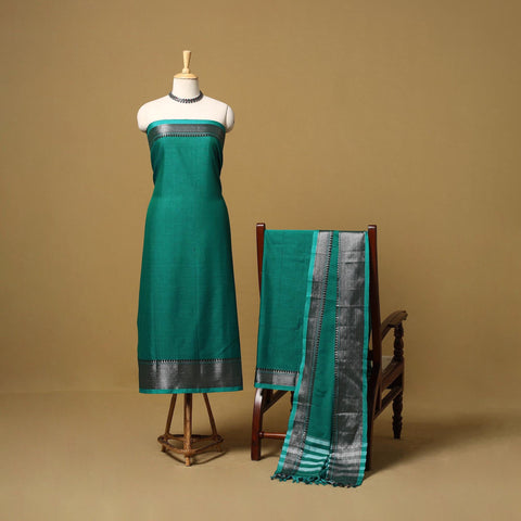 Dharwad cotton 3pc unstitched dress material with border 61