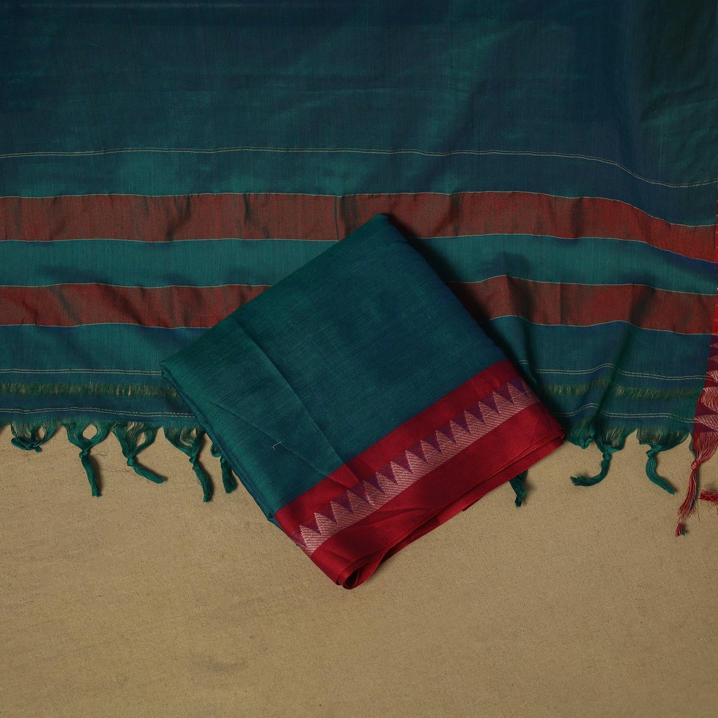 Dharwad cotton 3pc unstitched dress material with border 62