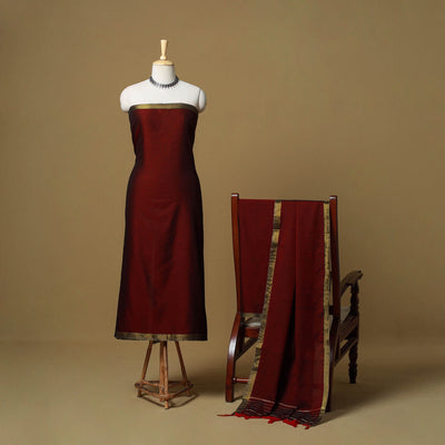 Dharwad cotton 3pc unstitched dress material with border 62