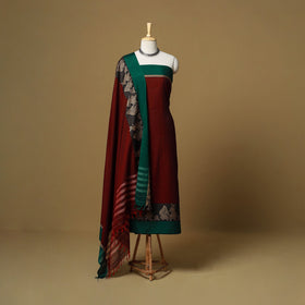 Dharwad cotton 3pc unstitched dress material with border 63