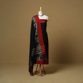 Dharwad cotton 3pc unstitched dress material with border 64