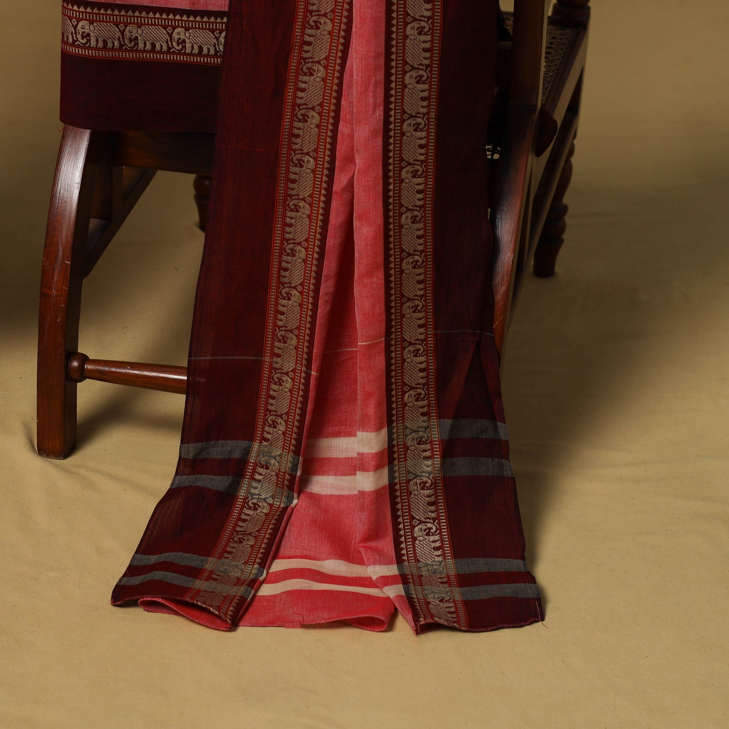 Dharwad cotton 3pc unstitched dress material with border 64