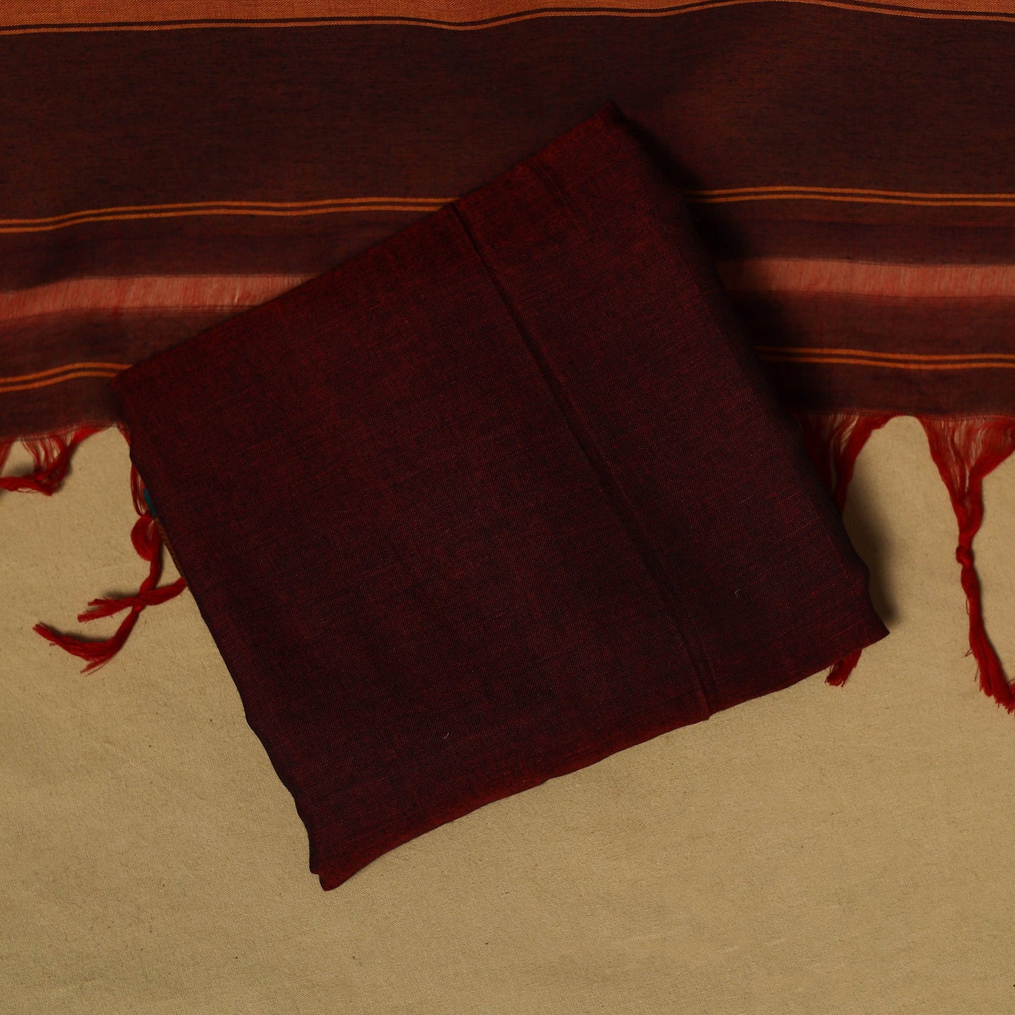 Dharwad cotton 3pc unstitched dress material with border 65