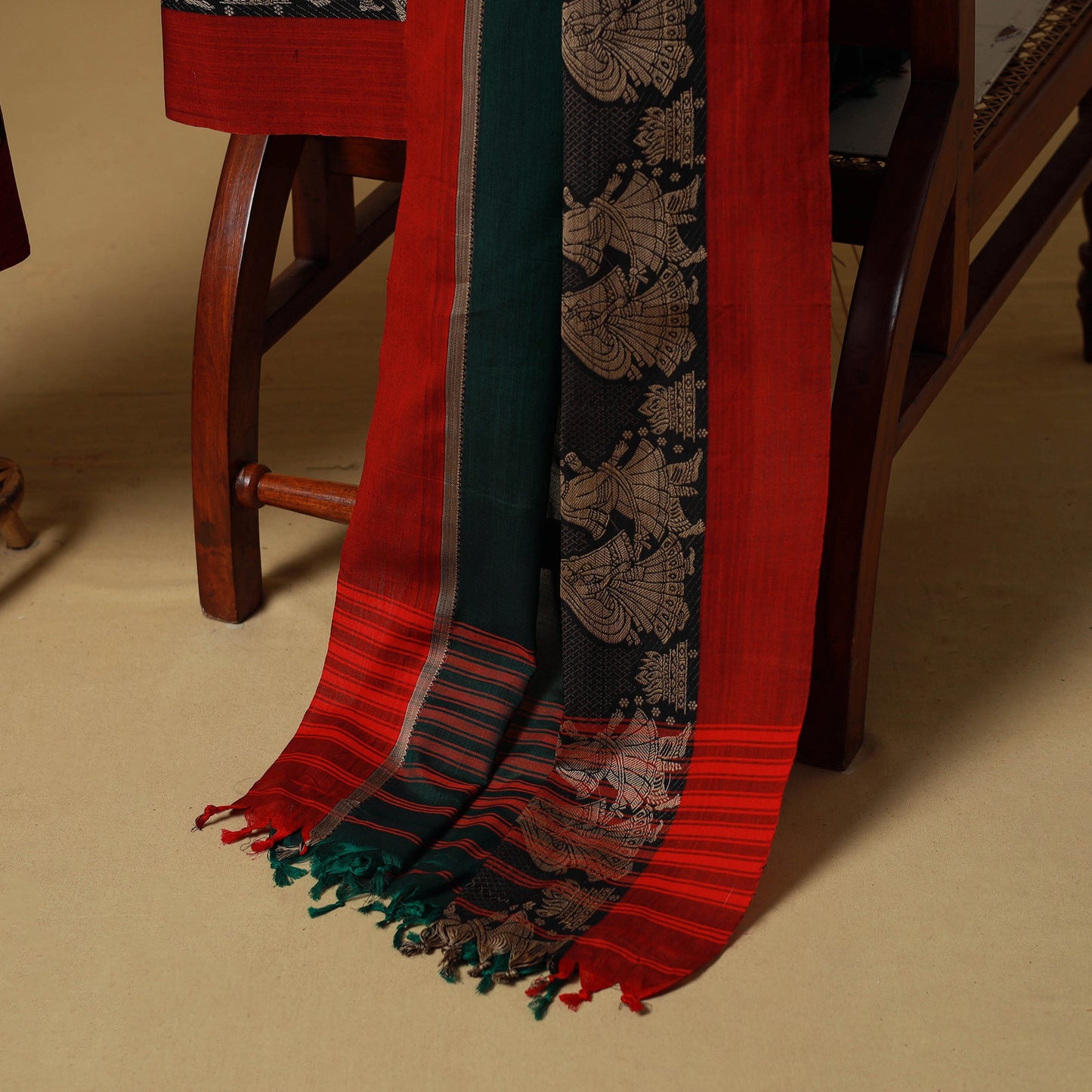 Dharwad cotton 3pc unstitched dress material with border 65