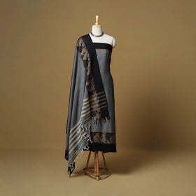 Dharwad cotton 3pc unstitched dress material with border 66