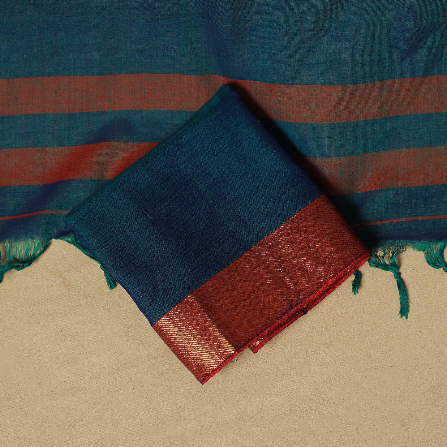 Dharwad cotton 3pc unstitched dress material with border 71