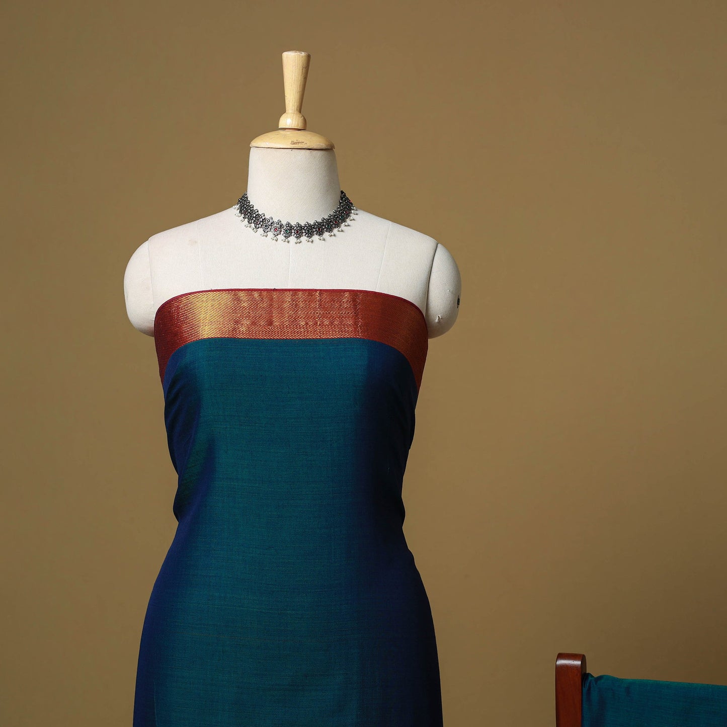 Dharwad cotton 3pc unstitched dress material with border 71