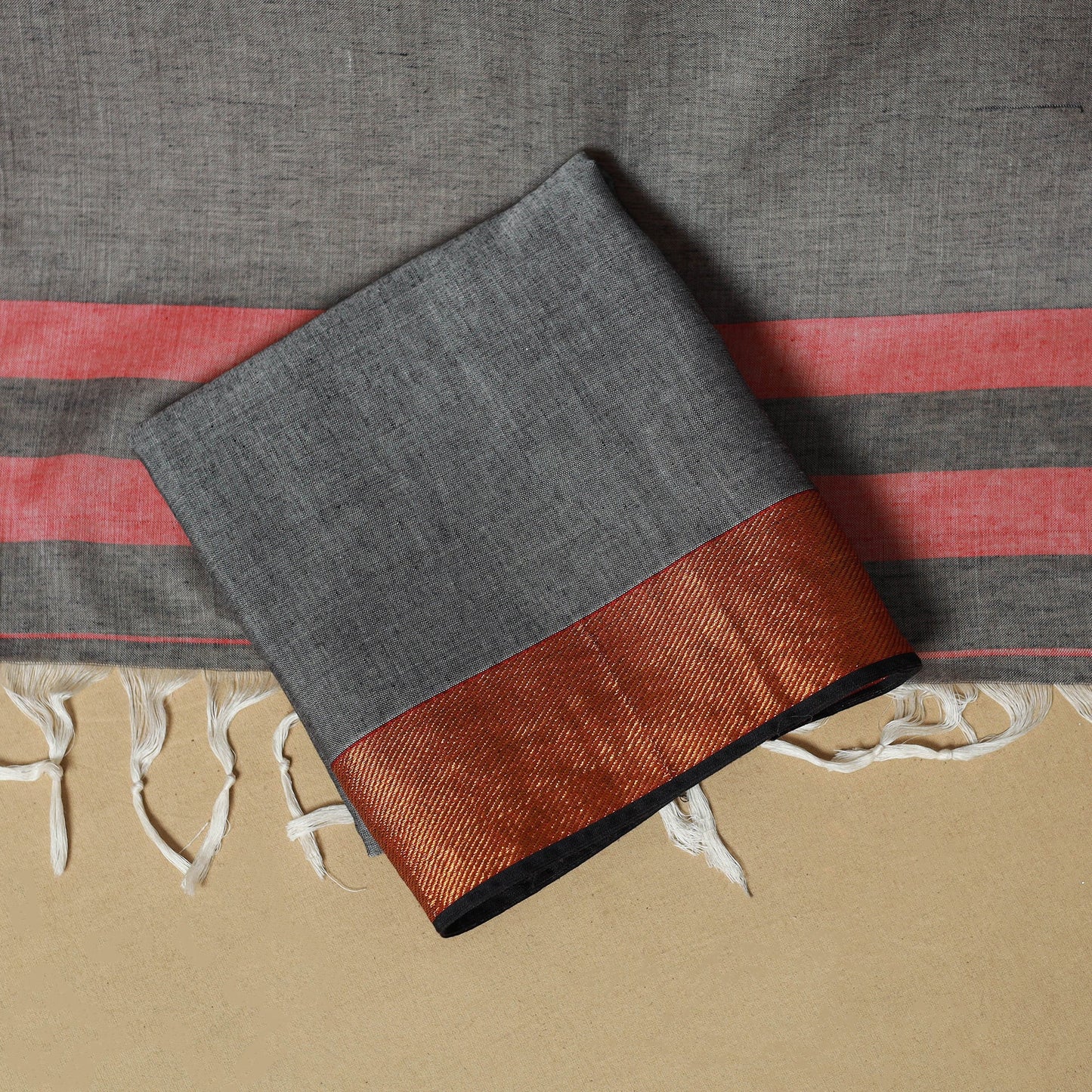 Dharwad cotton 3pc unstitched dress material with border 72