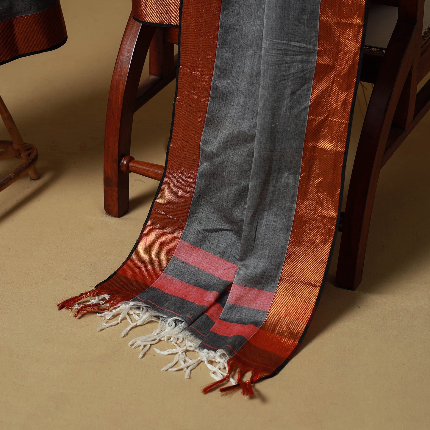 Dharwad cotton 3pc unstitched dress material with border 72