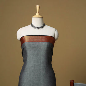 Dharwad cotton 3pc unstitched dress material with border 72