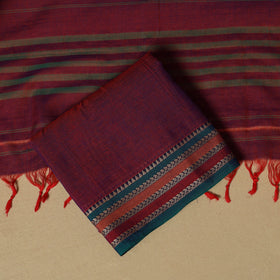 Dharwad cotton 3pc unstitched dress material with border 80