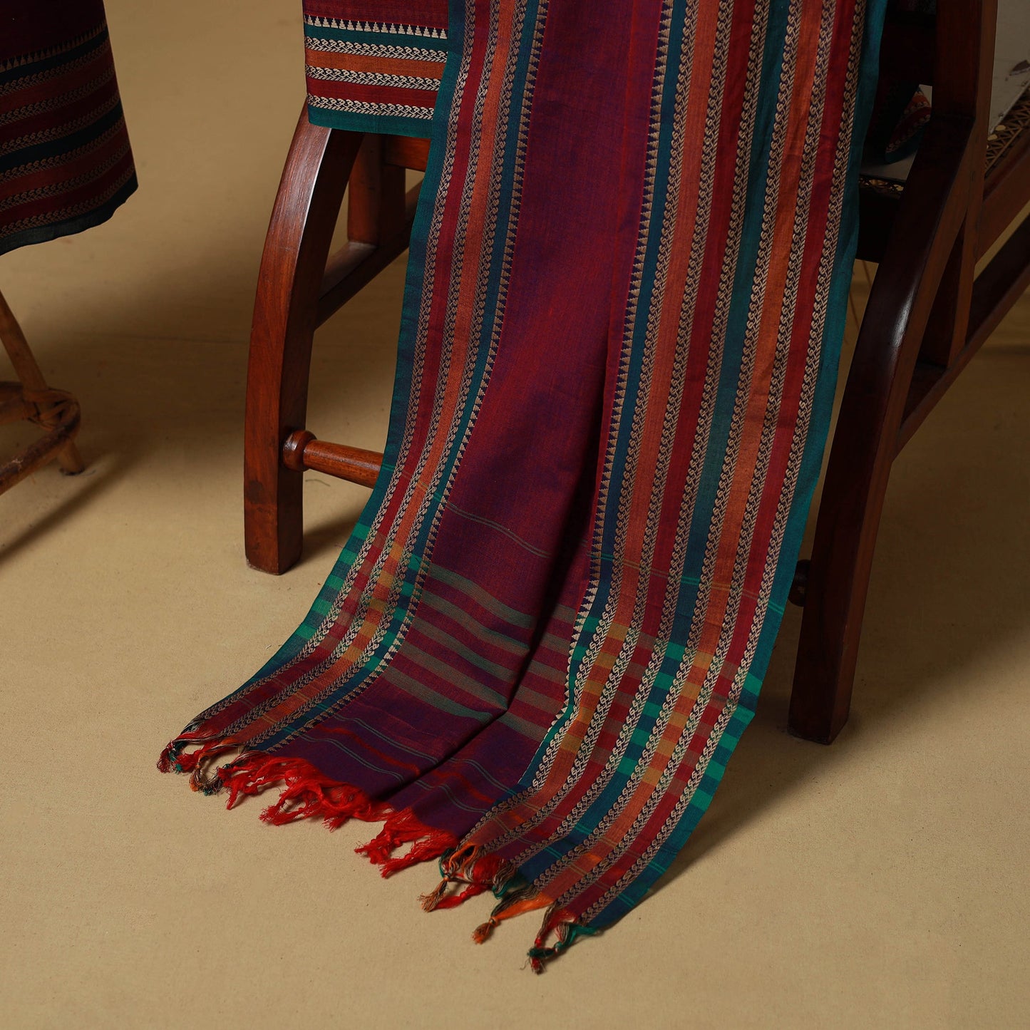 Dharwad cotton 3pc unstitched dress material with border 80