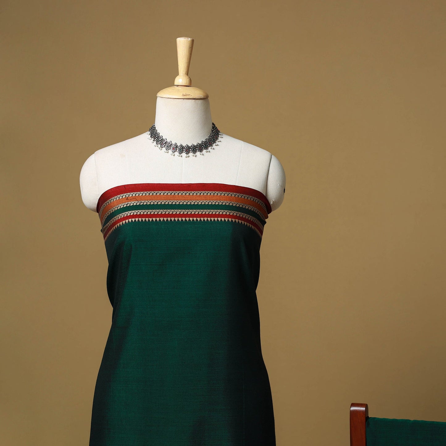 Dharwad cotton 3pc unstitched dress material with border 81