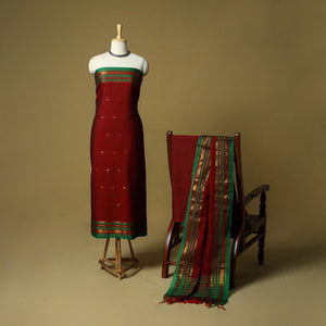 Dharwad cotton 3pc unstitched dress material with border 99