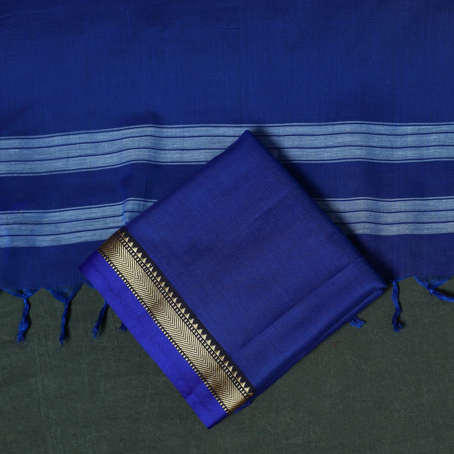 Dharwad cotton 3pc unstitched dress material with thread
