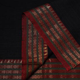 Dharwad cotton fabric with border 02 - handcrafted