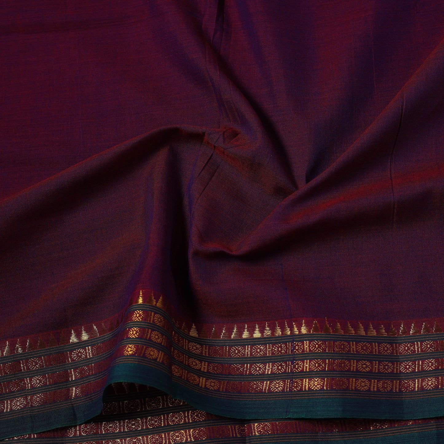 Dharwad cotton fabric with border 06 - handcrafted