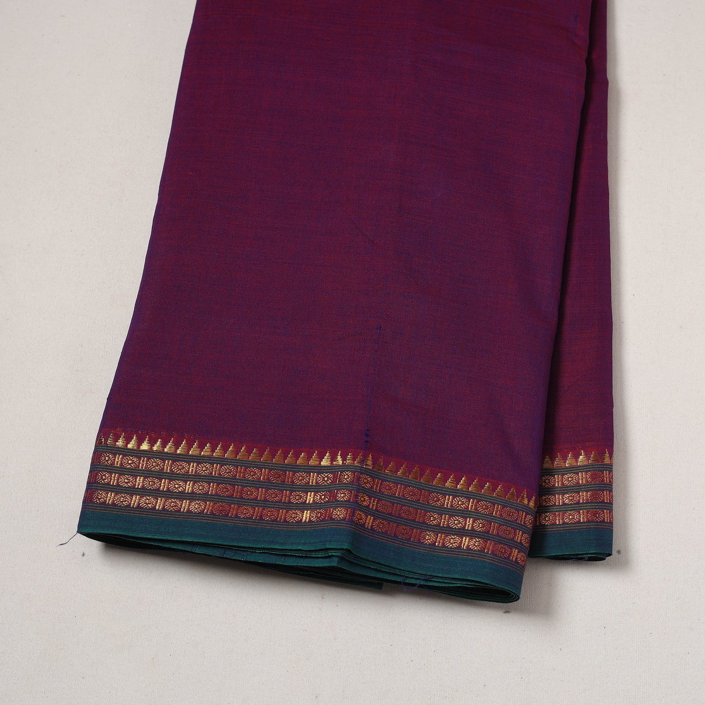 Dharwad cotton fabric with border 06 - handcrafted