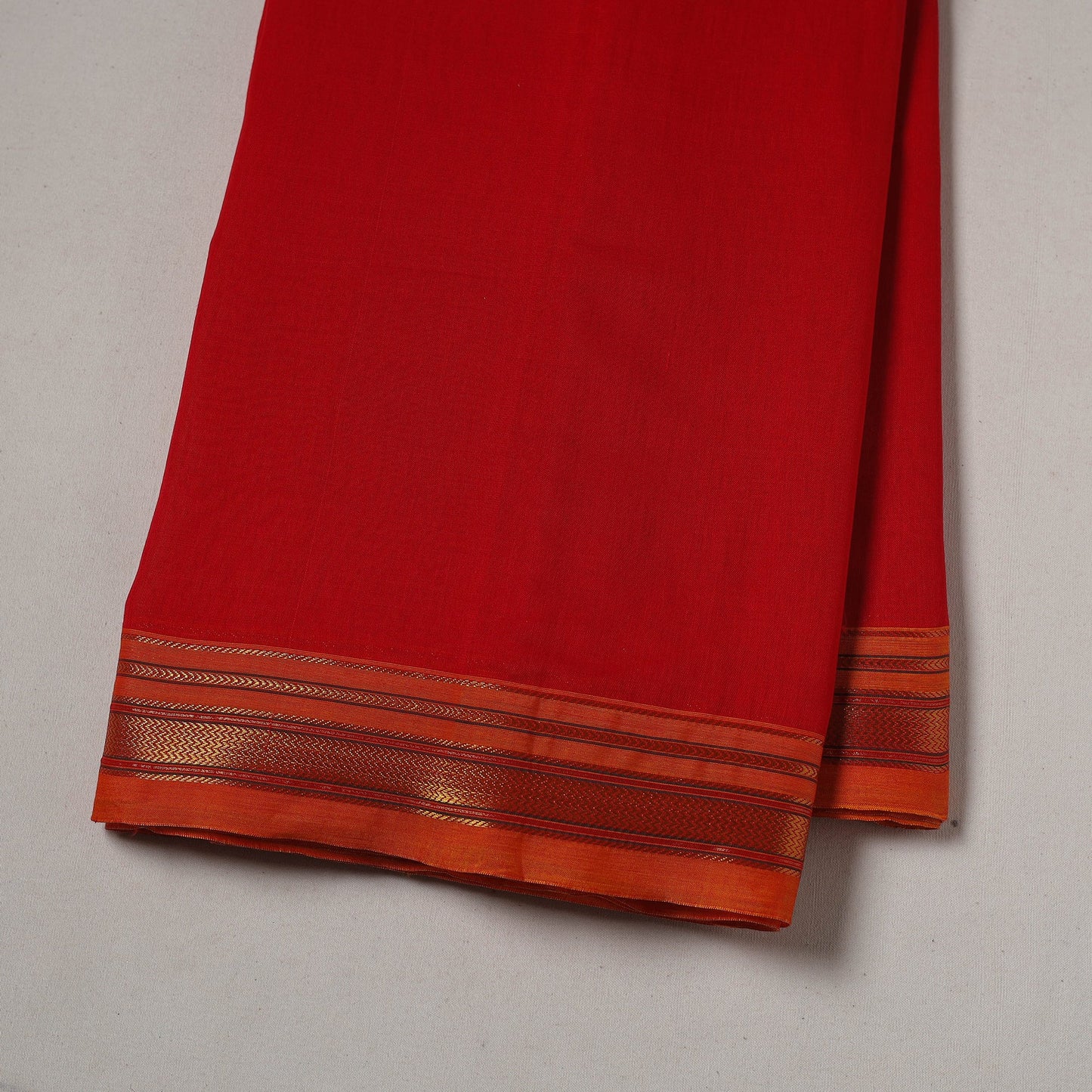 Dharwad cotton fabric with border 07 - handcrafted