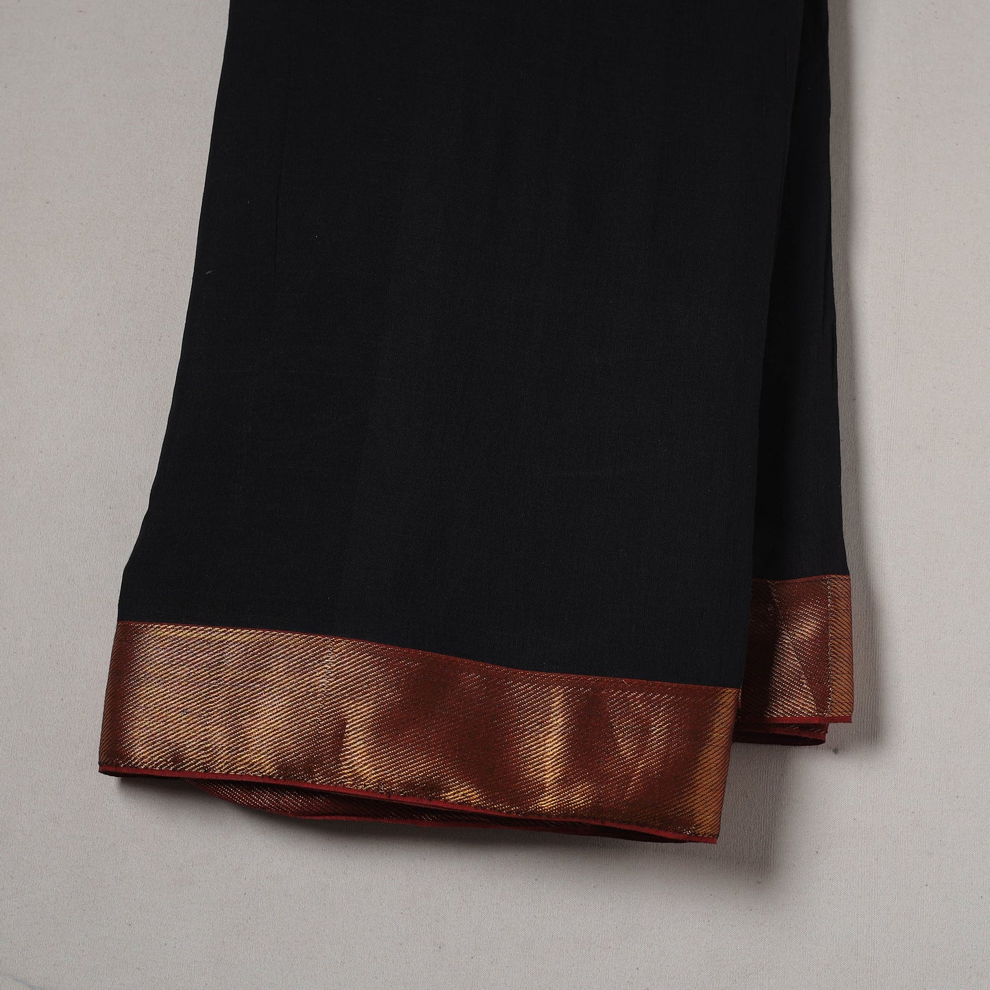 Dharwad cotton fabric with border 08 - handcrafted