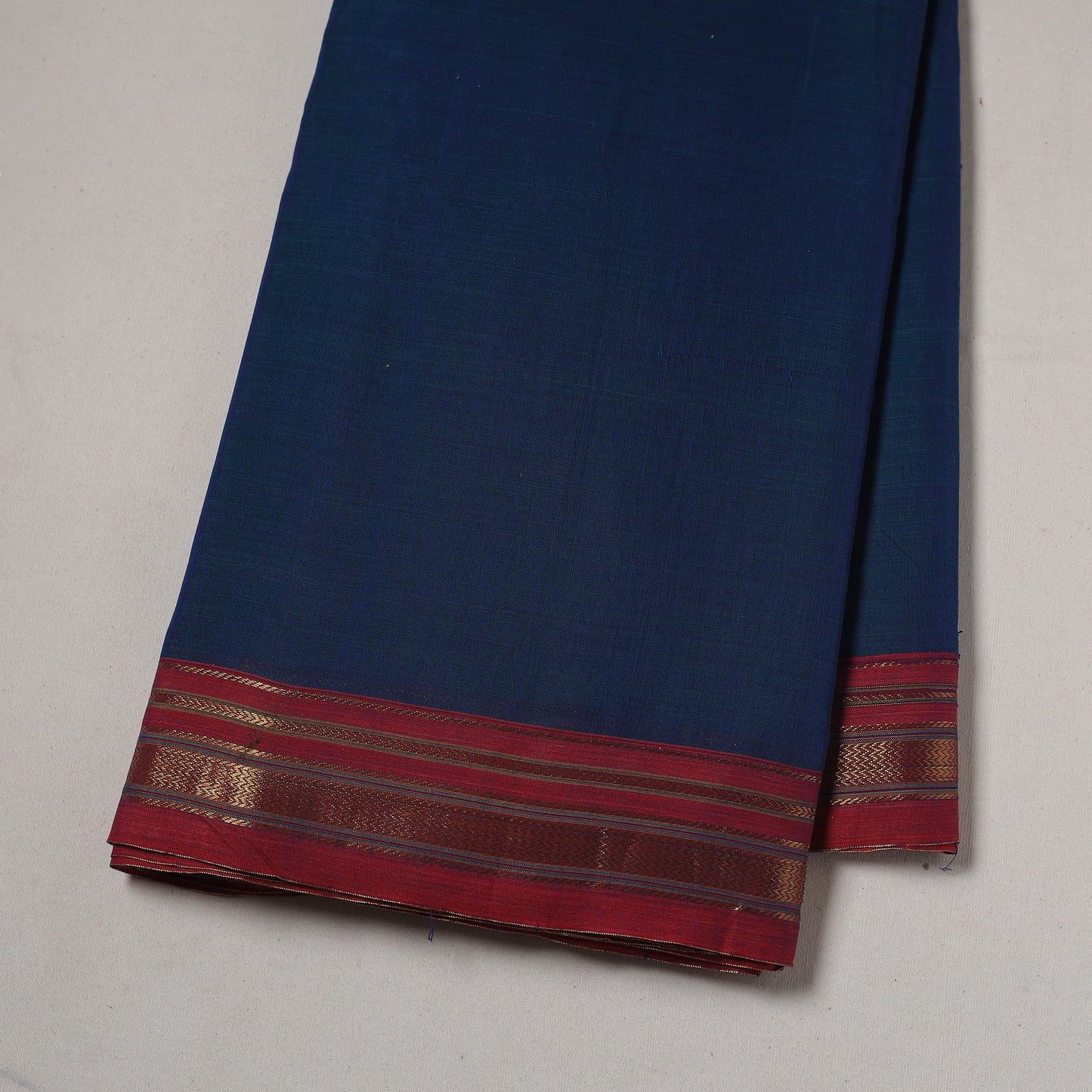 Dharwad cotton fabric with border 10 - handcrafted