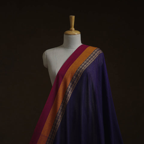 Dharwad cotton fabric with border 14 - handcrafted