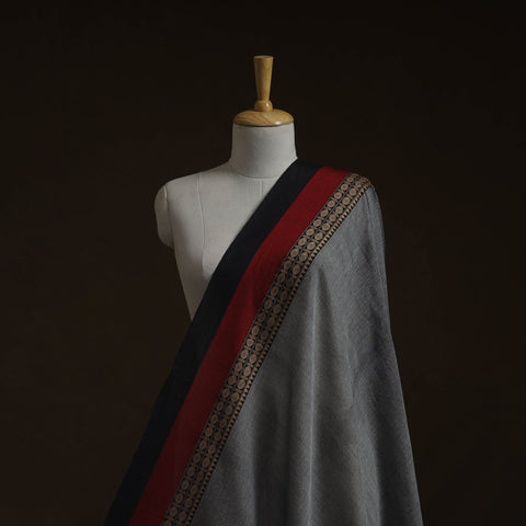 Dharwad cotton fabric with border 15 - handcrafted