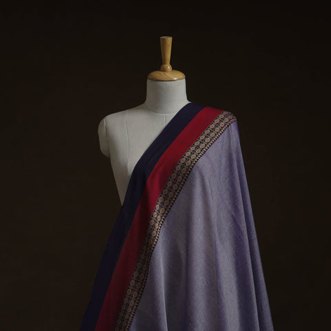 Dharwad cotton fabric with border 16 - handcrafted