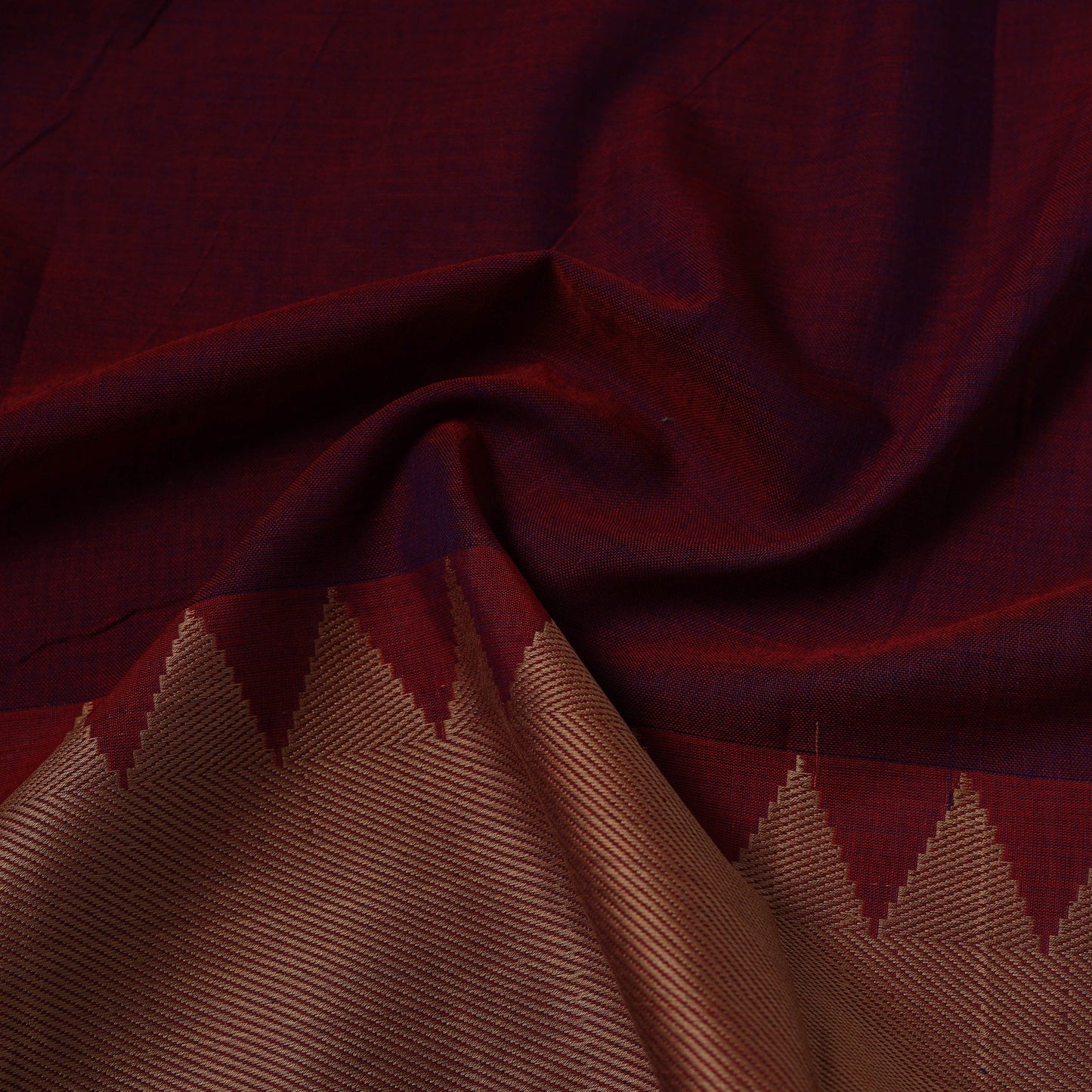Dharwad cotton fabric with border 30 - handcrafted
