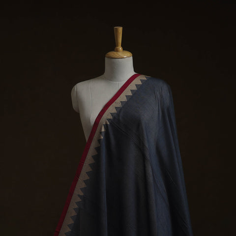 Dharwad cotton fabric with border 33 - handcrafted