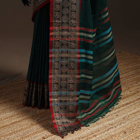Dharwad cotton saree with border 01 - handcrafted