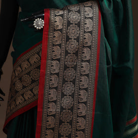 Dharwad cotton saree with border 01 - handcrafted