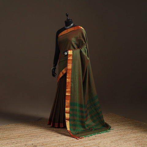 Dharwad cotton saree with border 10 - handcrafted