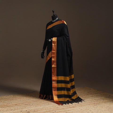 Dharwad cotton saree with border 11 - handcrafted