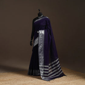 Dharwad cotton saree with border 12 - handcrafted