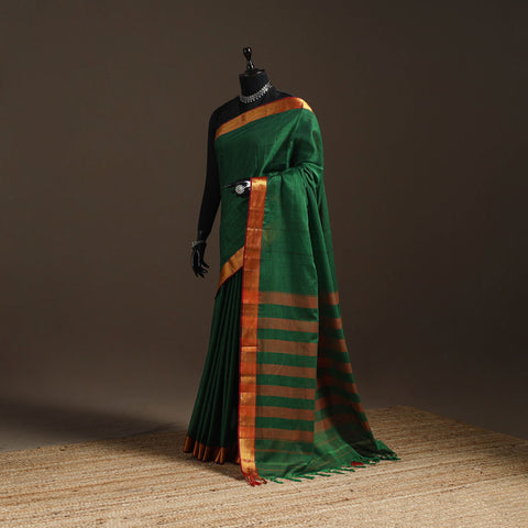 Dharwad cotton saree with border 12 - handcrafted