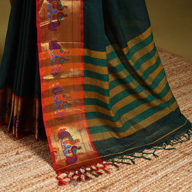 Dharwad cotton saree with border 16 - handcrafted