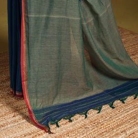 Dharwad cotton saree with border 17 - handcrafted