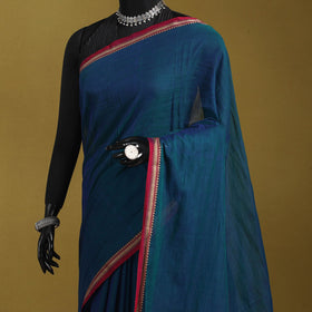 Dharwad cotton saree with border 17 - handcrafted