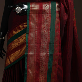 Dharwad cotton saree with border 17 - handcrafted