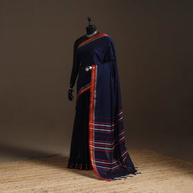 Dharwad cotton saree with border 18 - handcrafted