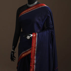 Dharwad cotton saree with border 18 - handcrafted