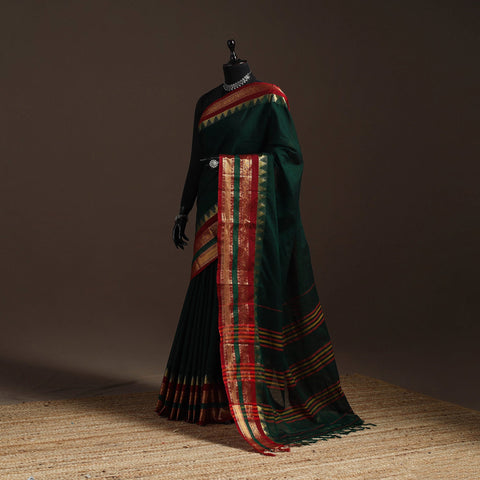 Dharwad cotton saree with border 19 - handcrafted