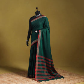 Dharwad cotton saree with border 21 - handcrafted